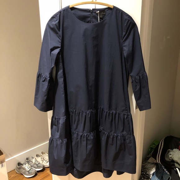 cos gathered a line wrap dress